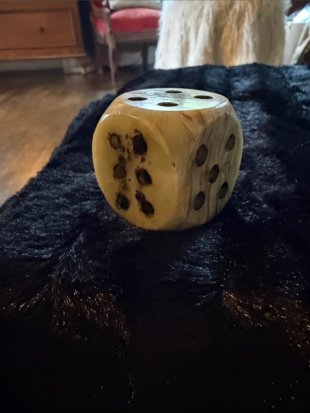 Carved large marble dice